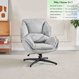 Fauteuil pivotant de luxe OKAY à dossier haut, best-seller pour appartement, chaise ergonomique moderne et minimaliste - Product Image 1