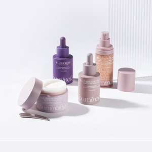 50g 20ml 30ml 50ml 100ml Lotion de soin de la peau crème bouteille en verre bouteilles et bocaux cosmétiques ensemble d'emballage cosmétique avec pompe - Product Image 5