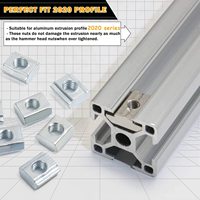 Tuercas en T M3 con Cabeza de Martillo para Ranura en T de Extrusión de Aluminio Serie 2020, Fijación para Marcos de Router CNC y Construcción de Máquinas Modulares