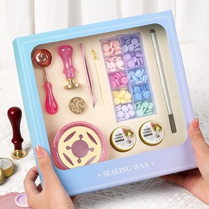 Juego de sellos de cera con gránulos de cera y herramientas para manualidades de boda - Product Image 1