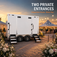 Cabina de Baño Portátil para Exteriores Wetruth con Opciones de Inodoro Tipo Sentado o Agachado para Hoteles, Escuelas, Parques y Proyectos Temporales