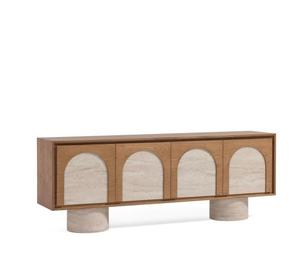 Modern Minimalist Style White TV Unit Stand <b>Media</b> Entertainment Center Cabinet for Living Room Furniture Direct From India - Product Image 1