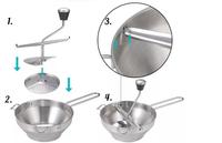 Markttop Verkoop Roterende Roestvrijstalen Fruit-En Groentevoedselmolen Chopper Keukenaccessoires Voedselmolen Chopper