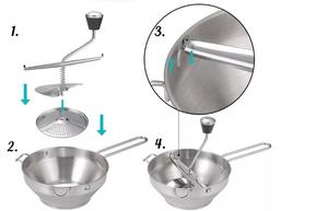 Venta superior del mercado, molino giratorio de acero inoxidable para frutas y verduras, picador, accesorios de cocina, molino de alimentos, picador - Product Image 2