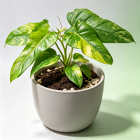 Philodendron Variegatus en Pot de Qualité Supérieure pour Jardin et Maison, Feuillage en Forme de Cœur, Ornement Décoratif pour la Maison, le Bureau et l'Intérieur