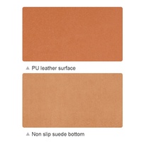 Tapis de bureau en cuir artificiel en PVC Chamois, imperméable, en cuir, tapis de souris de jeu unilatéral, support ergonomique pour l'écriture au bureau et à la maison