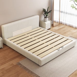 High Quality Layer Cowhide Leather Bed Simple Modern Small <strong>Unit</strong> 1.5m1.8m <strong>Bedroom</strong> Set Bed - Product Image 6