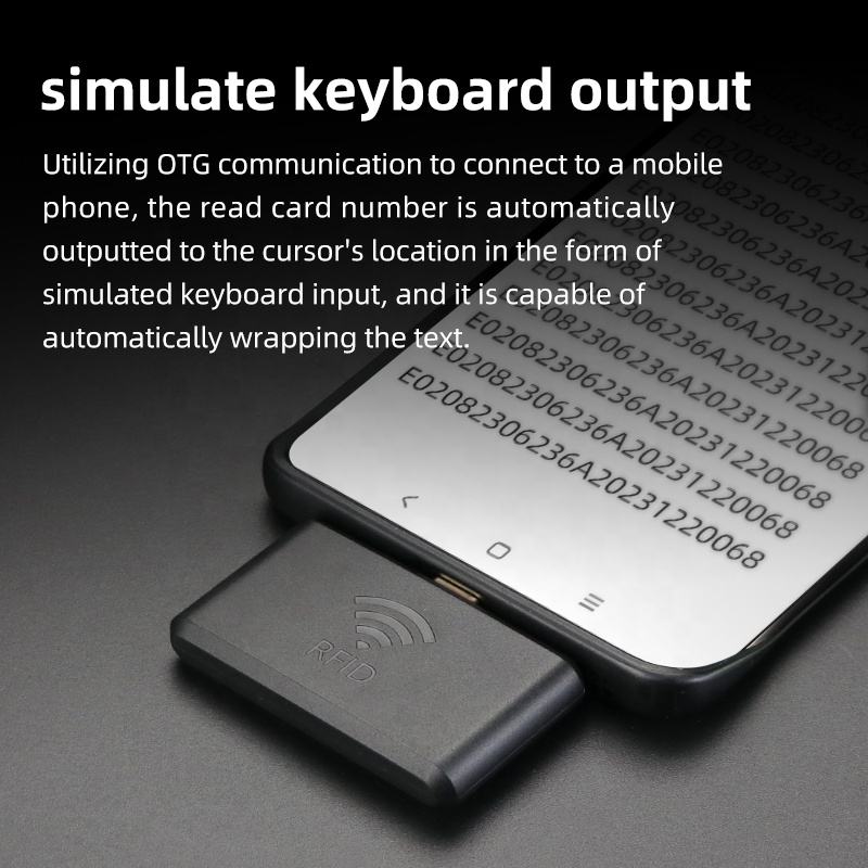 ORANGLES WYUAN 860-960mhz UHF RFID Card Reader Writer Android IOS Mobile Phone OTG Portable ISO18000-6C Reader USB Type-C Plug and Play - angled perspective - presenting advantages - Image 4 of 6 | fits any environment | Purchase WYUAN 860-960mhz UHF RFID Card Reader Writer Android IOS Mobile Phone OTG Portable ISO18000-6C Reader USB Type-C Plug and Play Michigan | Free Shipping ORANGLES
