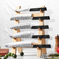 Ensemble de couteaux de chef japonais de luxe en acier Damas M390, 5 pièces, 61-63HRC, manche en fibre de carbone, pour cuisine moderne