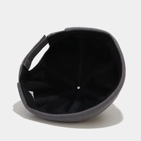 Gorro Docker de Pana de Lujo, Personalizado con Logotipo, Ajustable, Estilo Vintage, Sin Visera, Color Sólido