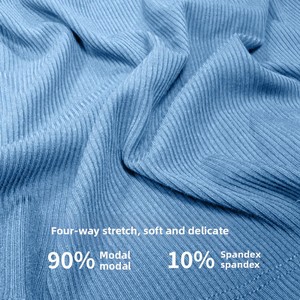 LIMVP OEM ODM 여성용 슬림핏 땀 흡수 스판덱스/모달 크루넥 긴팔 스포츠 요가탑 180g 솔리드 러닝 피트니스 - Product Image 5