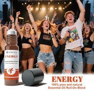 Aceite en Roll-On Prensado en Frío, Ecológico y Refrescante, Mezcla Natural de Eucalipto <span class=keywords><strong>para</strong></span> Aumentar la Energía, <span class=keywords><strong>para</strong></span> Todo Tipo de Piel, 10 ml, Aroma Floral Fresco - Product Image 2