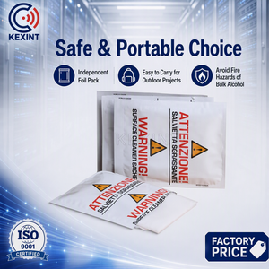 Toallitas Desinfectantes para Cable de Fibra Óptica FTTH KEXINT, <span class=keywords><strong>95</strong></span>% <span class=keywords><strong>Alcohol</strong></span> Isopropílico Puro, Tela de Bajo Contenido de Pelusas, Certificación CE, -40~85 - Product Image 4