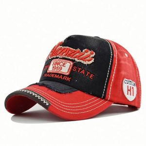 Casquette de baseball vintage style hip-hop délavée et vieillie, casquette à 5 panneaux, casquette snapback - Product Image 3