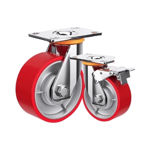 Heavy Duty 4\" 5\" 6\" 8\" Industrial Cast Iron PU <strong>Trolley</strong> Caster <strong>Wheels</strong> Factory <strong>Hand</strong> <strong>Trolley</strong> Workshop Carts for Heavy Load - Product Image 1