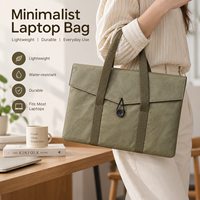 Sac pour ordinateur portable Tyvek, housse vintage pour ordinateur, doublure en feutre, sacoche portable pour ordinateur portable, mallette pour documents, sac pour le bureau et les voyages