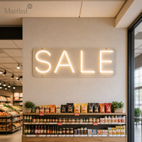 En solde : Enseigne néon LED alimentée par USB 5V, compatible avec boîtier de batterie, décoration murale pour vitrine de magasin et promotion commerciale
