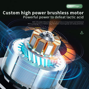 Hochwertige handgeführte professionelle <span class=keywords><strong>8</strong></span>-Kopf-Massagegerät Körper-Muskel-Massage elektrische Faszienpistole - Product Image 6