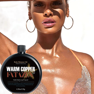 Olio Corpo FATZEN Effetto Glitterato e Luminoso, Olio Abbronzante Oro Rosa Brillante per la Cura della Pelle, Idratante e Illuminante - Product Image 1
