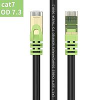 100m cat7 luar ruangan Cat7 kabel Ethernet 26AWG kabel jaringan tugas berat kabel Patch RJ45 kecepatan transmisi kabel LAN SFTP