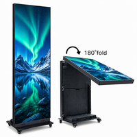 Écran d'affichage LED pliable GOB WiFi Control P2.5 intérieur couleur intégrale 640x1920mm pour la publicité dans les centres commerciaux et les magasins de détail