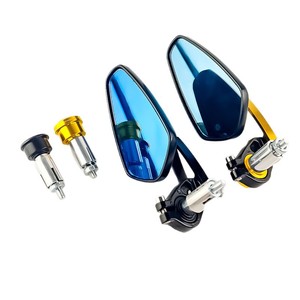 Espejo Retrovisor para Motocicleta Qiangye, Cristal Azul, CNC, Universal, Espejo para Manillar, Protección de Seguridad - Product Image 4