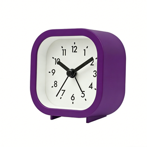 Simple Design Square Quartz Analog <strong>Clock</strong> with Beep Alarm &amp; Backlight, Needle Display #12450 - Product Image 4