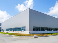 Kit d'entrepôt/atelier/garage préfabriqué en structure métallique modulaire avec surface galvanisée