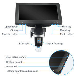 Digital Stereo Portable 7-Inch 1200X Magnification Industrial 8 LED Full HD Screen Electron DM9-A - Product Image 2