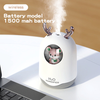 Diffuseur de Brume LED pour Chambre Mini Humidificateur d'Air Ultrasonique pour Voiture, Huile Essentielle Mignonne, Usb, 7 Couleurs, Lumière LED, Bruit Cool