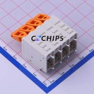 KF206-7.5-4P Spring Terminal Block Through hole Component (THT),P=7.5mm Connector 7.5mm 4P 4 41A - Product Image 2