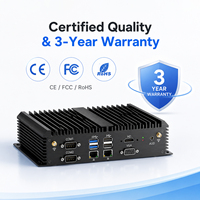 PC Industrial Sin Ventilador Intel Core I3 I5 I7 Mini PC Industrial con Doble LAN 2.5G 6 RS232 RS485 Ddr4 para Sistemas de Control PLC