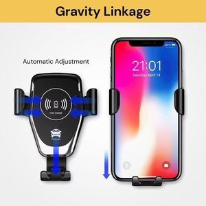 360 °   Soporte Giratorio Inalámbrico para Teléfono de Coche con Carga Rápida de 15W, QC3.0, Ajustable, Flexible, con Sensor de Gravedad - Product Image 3