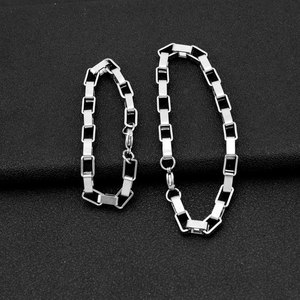 2026 New Simple Popular Design Geometric <b>Chain</b> Bracelet <b>Titanium</b> Steel Silver Plated Unisex's Bracelets Trendy Jewelry Wholesale - Product Image 6