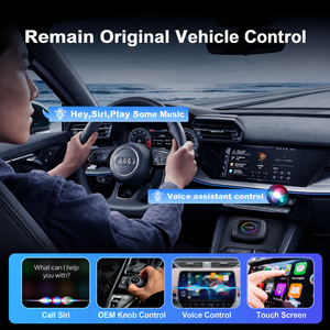 กล่องมัลติมีเดีย Android CarPlay AI แบบไร้สาย รองรับ Android Auto, YouTube, TikTok, <span class=keywords><strong>Spotify</strong></span>, 4G SIM, การ์ด TF, GPS, แบบเสียบแล้วใช้งานได้ทันที - Product Image 3