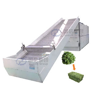 Séchoir industriel à foin continu haute capacité pour la transformation du foin d'alfalfa, équipement de séchage à bande transporteuse maillée pour foin d'alfalfa - Product Image 1