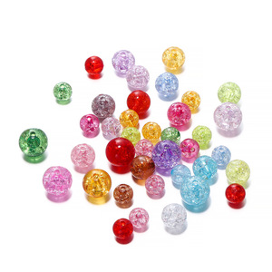 Acrylic Crackled <b>Beads</b> 8mm Round Loose <b>Beads</b> For Bracelet Making Colorful DIY Jewelry Accessories - Product Image 5