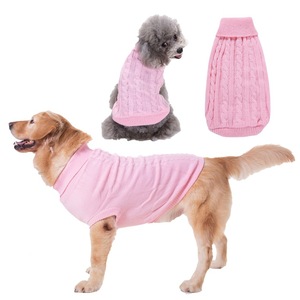 Lindo invierno clásico cuello alto mascota suéter perro Navidad suéteres para niñas niños - Product Image 5
