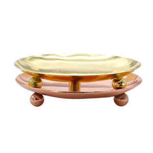 Modern Stainless Steel <b>Candle</b> Holder Round Decorative <b>Tray</b> For Home Aromatherapy Use - Product Image 1