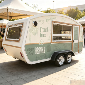 Chariot alimentaire multifonctionnel électrique en acier inoxydable et fibre de verre ZOWN pour le camping, longueur personnalisable (2-4m), revêtement de sol en aluminium/vinyle - Product Image 1