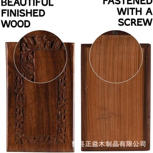 Solid Wood Carved <b>Memorial</b> Urn Rectangle Custom Made Durable Pet And Adult Funeral <b>Box</b> - Product Image 4