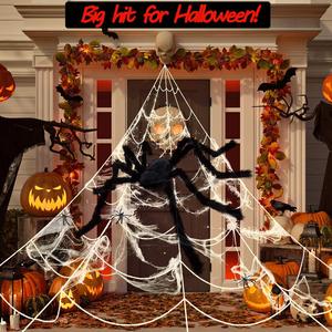 Telaraña de Algodón Sintético para Decoración de Halloween 2024, Precio Promocional, Personalizable, Gran Tamaño - Product Image 2