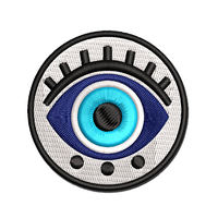 Écussons personnalisés pour sacs à repasser, broderie de logos, divers modèles, écussons Big Evil Eye pour vêtements