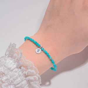 Nuovo Arrivo Dei Monili di Modo 3 millimetri Amazonite Pietra Naturale Borda Il Braccialetto Con 925 Dollari D'argento di Fascino - Product Image 3