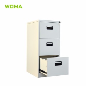 Armadio con Cassetti e Serratura Centrale, Mobile in Acciaio per Archiviazione, Cassettiera Metallica Smontabile per Documenti Casa e Ufficio - Product Image 1