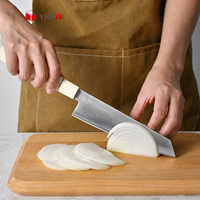 Ensemble de couteaux de cuisine japonais Gyuto Santoku Petty, 3 pièces, acier HAP40 à 3 couches, manche en résine ivoire, haute dureté
