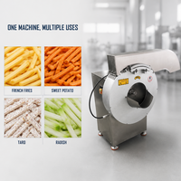 Máquina Cortadora de Patatas, Taro, Batatas y Zanahorias en Tiras, Cortadora Automática de Verduras para Freír, Máquina de Alimentos de Acero Inoxidable 304