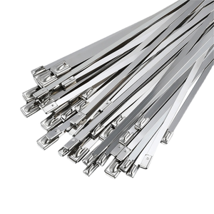 Abrazadera de Cable Autoblocante de Acero Inoxidable 304/316, Longitud de 300 mm, con Recubrimiento Plástico Disponible - Product Image 1