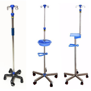 Soporte de suelo para viales de suero Heng Longhao, modelo Pentagon alto con ruedas para uso hospitalario - Product Image 5