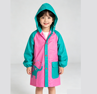 Veste de pluie imperméable en PVC, durable, avec imprimé en plastique PVC, motif d'éléphant mignon, pour une utilisation en extérieur/à l'école